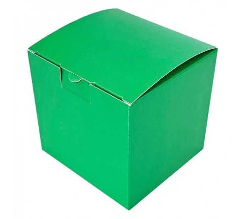 Подарочная коробка для кружки  Зеленые цветы 