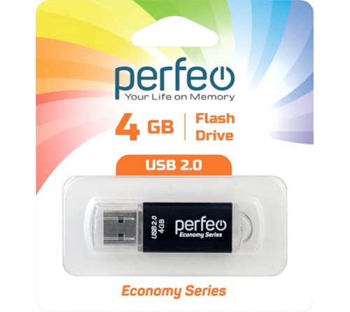 USB Флеш-Драйв    4Gb  Perfeo  E 01 Economy