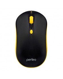 Мышь Perfeo  Mount BY                   (USB, 1600dpi,Optical) Black-Yellow..