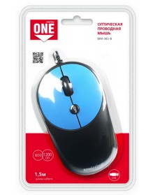 Мышь Smart Buy  382 B   ONE          (USB,   800dpi,Optical) Black-Blue Бли..