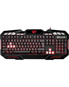 Клавиатура DEFENDER  GK-100DL Doom Kepper (USB,M-M) Black Игровая,3 цвета подсветки