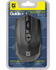 Мышь DEFENDER    751 Guide         (USB, 1000dpi,Optical) Black Блистер..