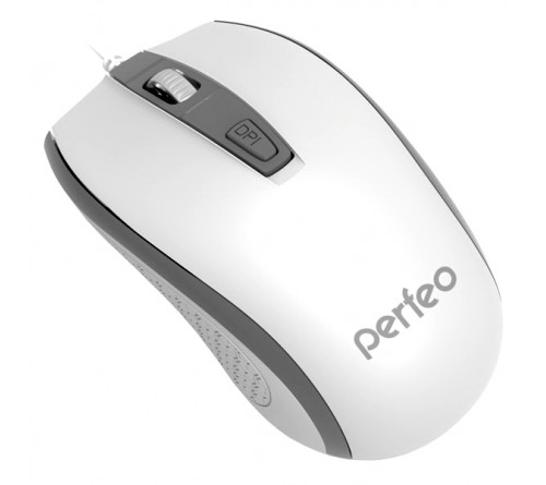 Мышь Perfeo  Profil WG                   (USB, 1000dpi,Optical) White-Grey (PF_4931) Блистер