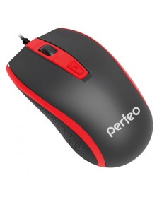 Мышь Perfeo  Profil BR                     (USB, 1600dpi,Optical) Black-Red..