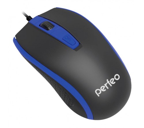 Мышь Perfeo  Profil BB                     (USB, 1600dpi,Optical) Black-Blue (PF_4930) Блистер