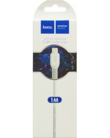 Кабель  USB - Lighting iPhone Hoco X 20 1.0 m,2.0A, White,коробочка Силикон..