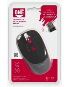 Мышь Smart Buy  344 CAG-KR           (Nano,1000dpi,Optical) Black-Red Беспр..