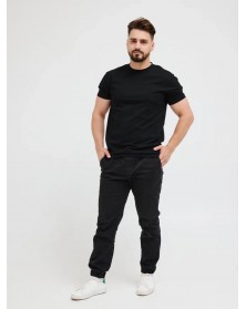 Футболка AbraTex Классическая, 100% хлопок, 180 гр (48(M), Черный)..
