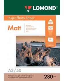 Фотобумага LOMOND A3       230г/м2 Односторонняя Матовая                   ..