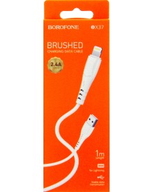 Кабель  USB - Lighting iPhone Borofone BX 37 1.0 m,2.4A White,коробочка Сил..