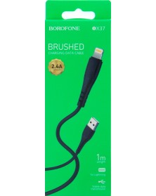 Кабель  USB - 8-pin Borofone BX 37 1.0 m,2.4A Black,коробочка Силикон..