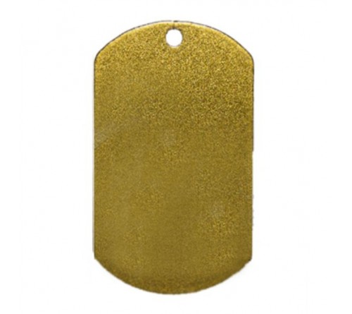 Брелок Армейский жетон с цепочкой золотой	50х30 мм																								