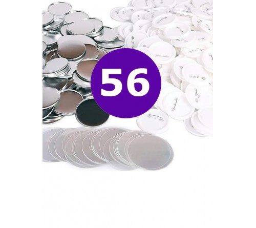 Заготовка закатного значка 56 мм металл/пластик  ( по 100 шт )