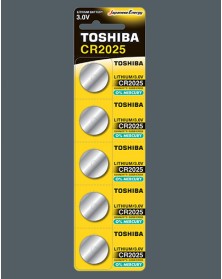 Батарейка TOSHIBA        CR2025  ( 5BL)(100)..