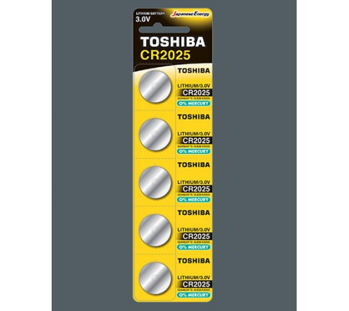 Батарейка TOSHIBA        CR2025  ( 5BL)(100)