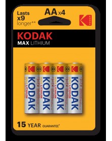 Батарейка KODAK             FR6  Lithium   (  4BL)(80)(400)  L91 MAX Lithiu..