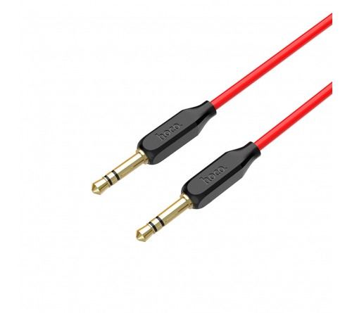 Кабель  AUX 3.5 Jack вилка - 3.5 Jack вилка   1,0 м, Hoco UPA 11 Black,коробочка