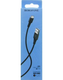 Кабель  USB - Type C Borofone BX 20 1.0 m,2.0A Black,коробочка Ткань..
