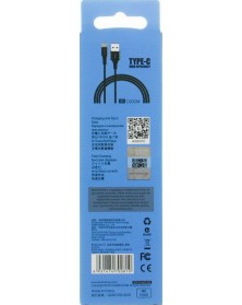 Кабель  USB - Type C Borofone BX 20 1.0 m,2.0A Black,коробочка Ткань..