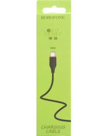 Кабель  USB - Type C Borofone BX 17 1.0 m,2.0A Black,коробочка Силикон..