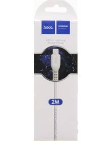 Кабель  USB - Lighting iPhone Hoco X 20 2.0 m,2.0A, White,коробочка Силикон..