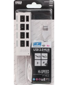 USB-концентратор SmartBuy (SBHA-7204-W) White с выключателями..