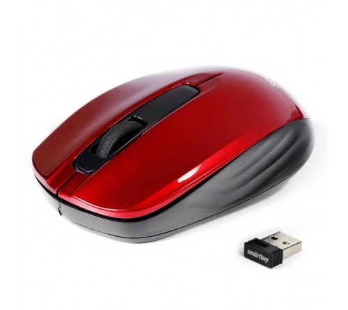 Мышь Smart Buy  332 AG-R               (Nano,1000dpi,Optical) Red Беспроводная Блистер