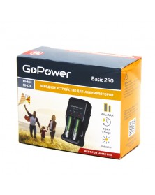 Зарядное устройство  GoPower Basic 250 Ni-MH/Ni-Cd 4 слота (1/20/40)..