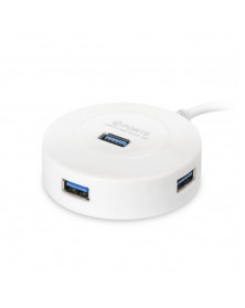 USB-концентратор SmartBuy (SBHA-7314-W) White с выключателями USB 3.0..