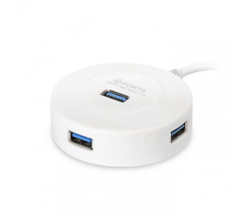USB-концентратор SmartBuy (SBHA-7314-W) White с выключателями USB 3.0