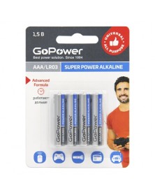 Батарейка GoPower          LR03  Alkaline 1,5v (  4BL)(48)(576)..