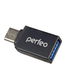 Кабель  Perfeo (PF-VI-O006) Адаптер USB - Type-C c OTG, 3.0 Black (PF_A4270..