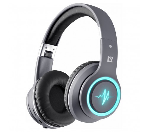 Гарнитура Defender B571 Свобода     (Полноразмерная)  (10) Стерео Grey  HiFi Bluetooth BT 5.4 LED подсветка