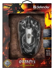 Мышь DEFENDER    GM 069   Overmatch   (USB, 2400dpi,Optical) Black Игровая ..