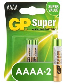 Батарейка   GP Super        AААА  LR8/ LR61  1,5V    ( 2BL)(20/160)..