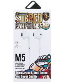 Гарнитура Mosidun M   5                     (EarPods     )             (10) White  HiFi ДУ Регулятор Громкости