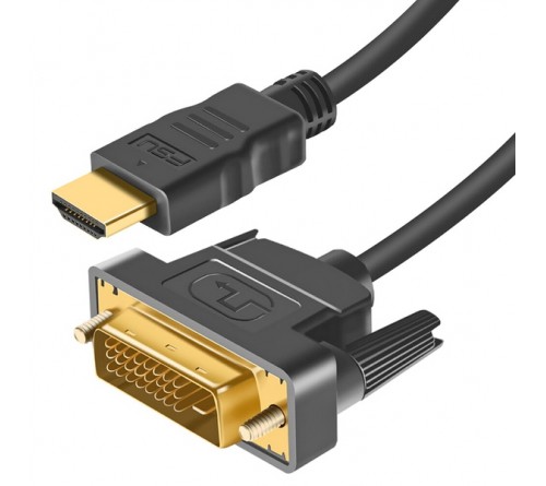 Кабель  Perfeo (D8001) HDMI A вилка - DVI-D вилка, длина 2 м. в пакете (  20)