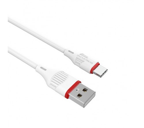 Кабель  USB - Type C Borofone BX 17 1.0 m,2.0A White,коробочка Силикон