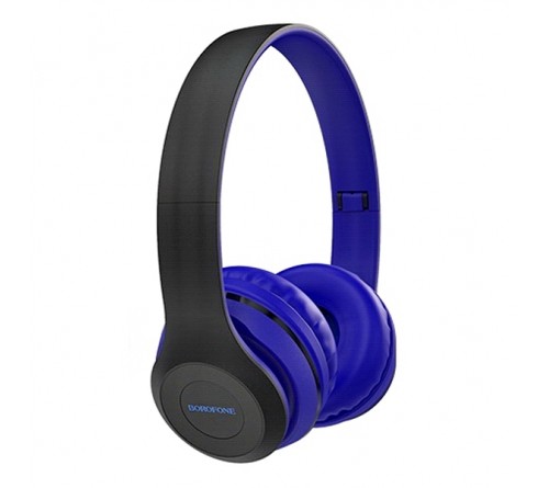 Гарнитура Borofone BO  4                    (Полноразмерная)  (    ) Blue  HiFi ДУ Bluetooth v5.0, Беспроводная MP3 MicroSD AUX