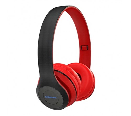 Гарнитура Borofone BO  4                    (Полноразмерная)  (    ) Red  HiFi ДУ Bluetooth v5.0, Беспроводная MP3 MicroSD AUX