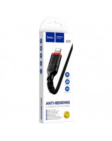 Кабель  USB - 8-pin Hoco X  59 1.0 m, 2.4A, Black, коробочка Нейлон..