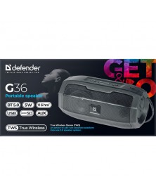 Миниспикер DEFENDER  G 36    Bluetooth FM,MP3 USB,microSD,AUX Black        ..