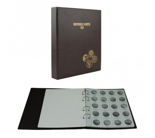 Альбом для монет АМЮ-СССР Юбилейные монеты СССРв сборе (4 листов + 4 цветных вкладыша)