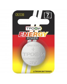 Батарейка ТРОФИ            CR2330  ( 1BL)(10/240) Energy Power, Lithium 3 V..