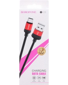Кабель  USB - Type C Borofone BX 28 1.0 m,2.1A Red,коробочка Силикон..