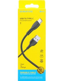 Кабель  USB - Type C Borofone BX 51 1.0 m,3.0A Black,коробочка Пластик