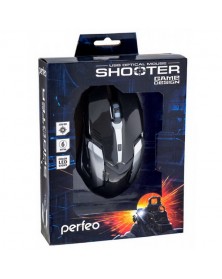 Мышь Perfeo  Shooter                      (USB, 3200dpi,Optical) Black Игро..