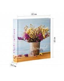 Ф/альбом ЯМ 200 ф.FA-BBM200 - 352 Цветы, Книжный переплёт      (12)