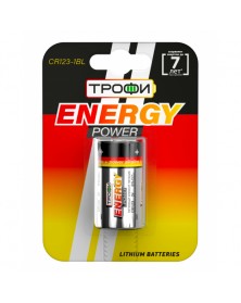 Батарейка Бочонок  ТРОФИ           CR123-1BL ENERGY POWER Lithium (10/100)..