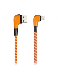Кабель  USB - Lighting iPhone SmartBuy (iK-512NSL orange) Socks L-Type 1.0 ..